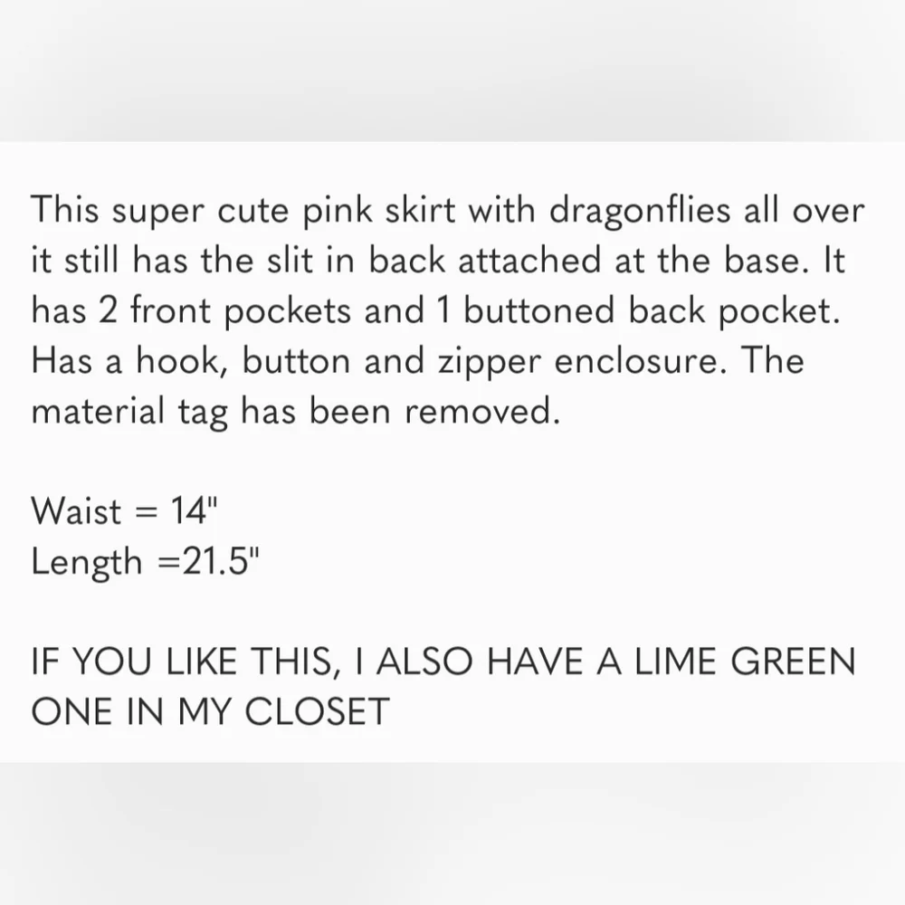 Talbots Dragonfly Embroidered Design Pink Skirt, 4 - Picture 5 of 5